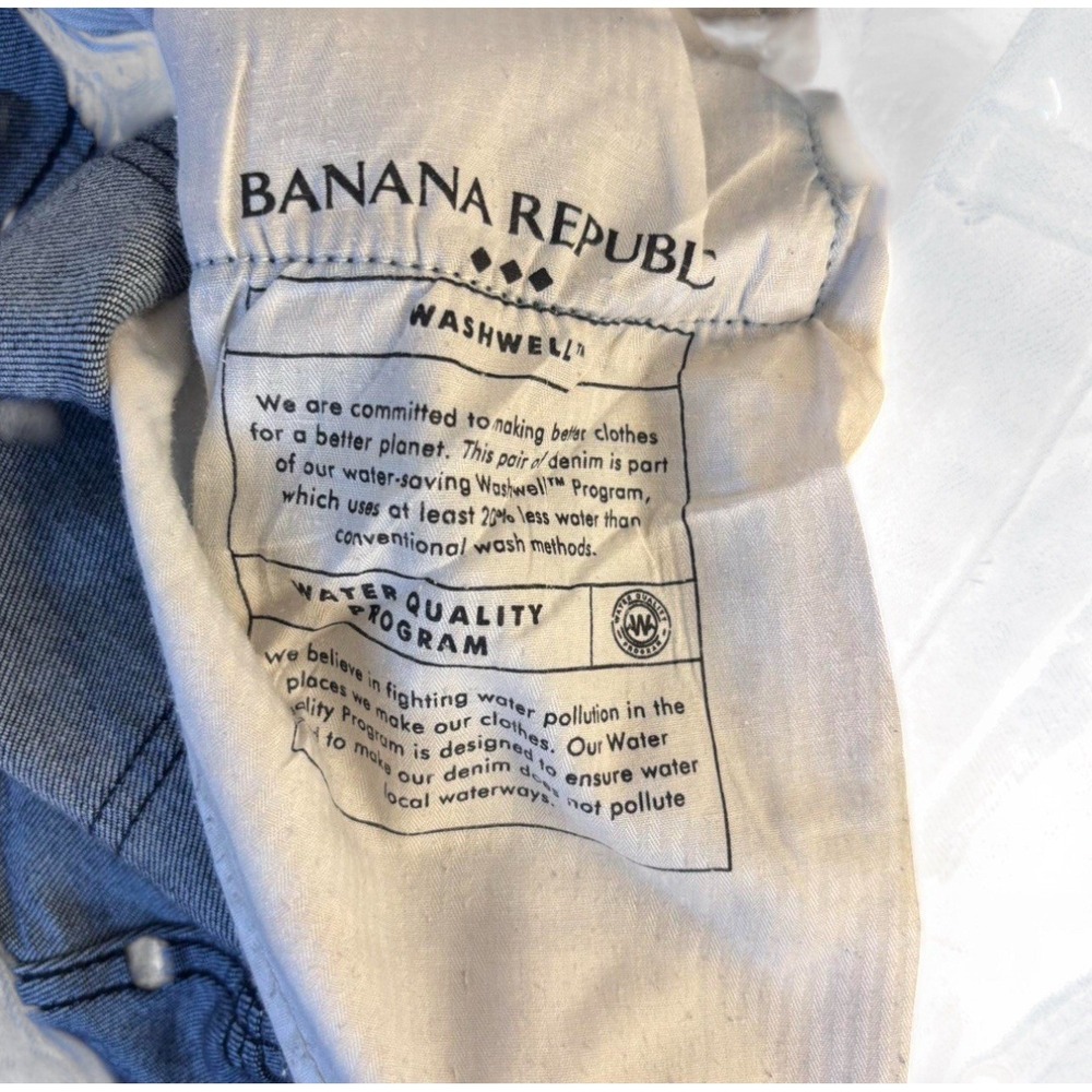 Banana Republic Traveler Jeans Mens Slim Fit Dark Wash Denim 32x33 Straight Leg - Picture 7 of 9